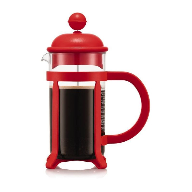 French Press Coffee Maker - BODUM - Java - Plastic Frame and Lid - 3 C