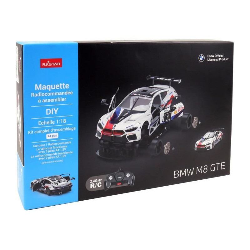 Remote Control Car - TURBO CHALLENGE - BMW M8 GTE - White - 1/18 - Eas