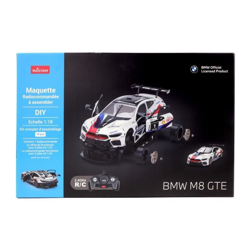Remote Control Car - TURBO CHALLENGE - BMW M8 GTE - White - 1/18 - Eas