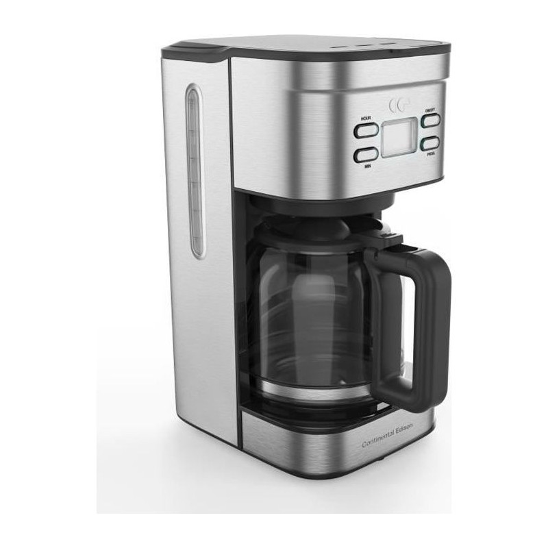 CONTINENTAL EDISON INOX programmable filter coffee