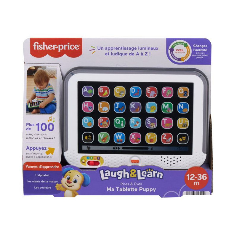 Fisher-Price-My Laugh and Learn Tablet-Musical tablet in French HXB67