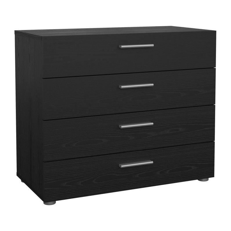 Chest of drawers - 4 drawers - Black - L80.2 x D40.25 x H68.1 cm