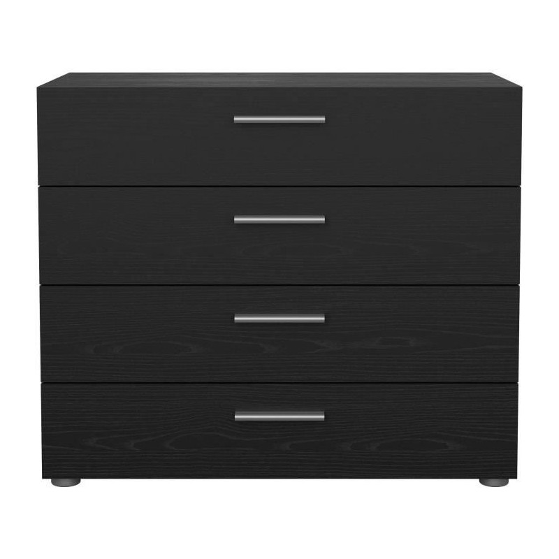 Chest of drawers - 4 drawers - Black - L80.2 x D40.25 x H68.1 cm