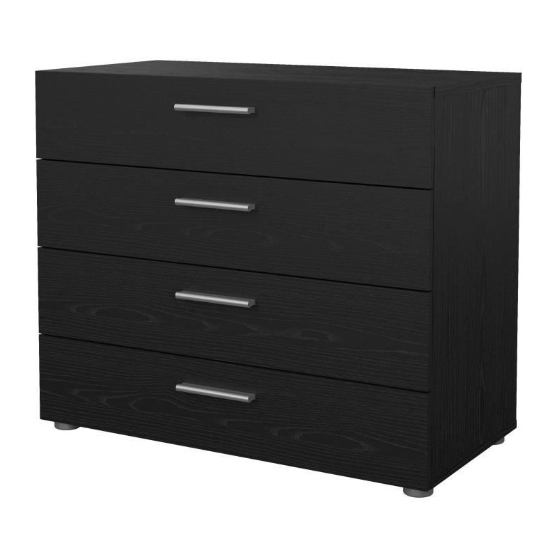 Chest of drawers - 4 drawers - Black - L80.2 x D40.25 x H68.1 cm