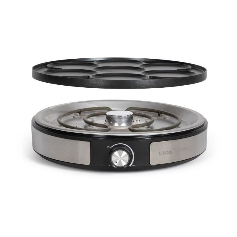 Reversible crepe maker - LIVOO - DOP247 - 1500W - Reversible plate: 1