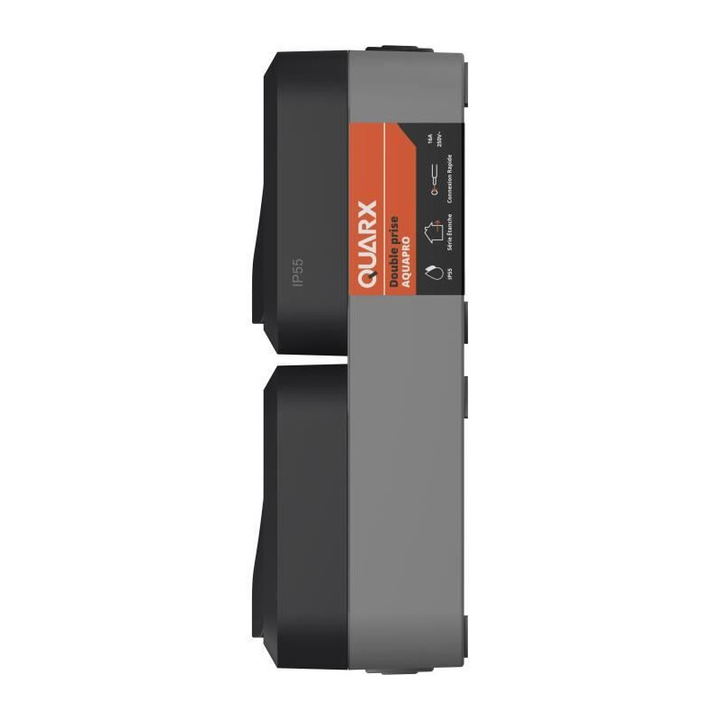 Double socket - QUARX - Aqua Pro - Outdoor, vertical, IP55, 250V, 16A