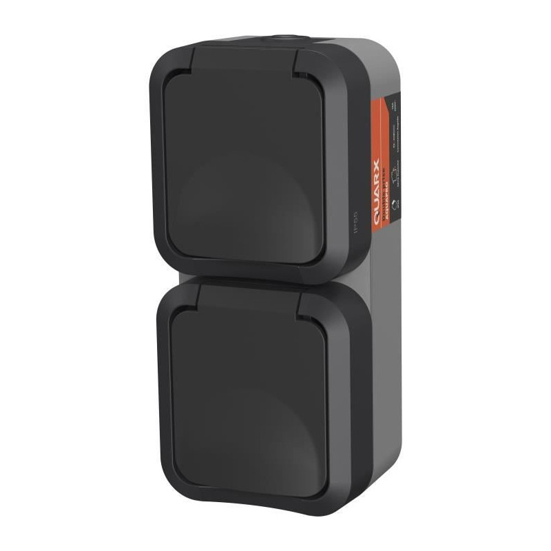 Double socket - QUARX - Aqua Pro - Outdoor, vertical, IP55, 250V, 16A
