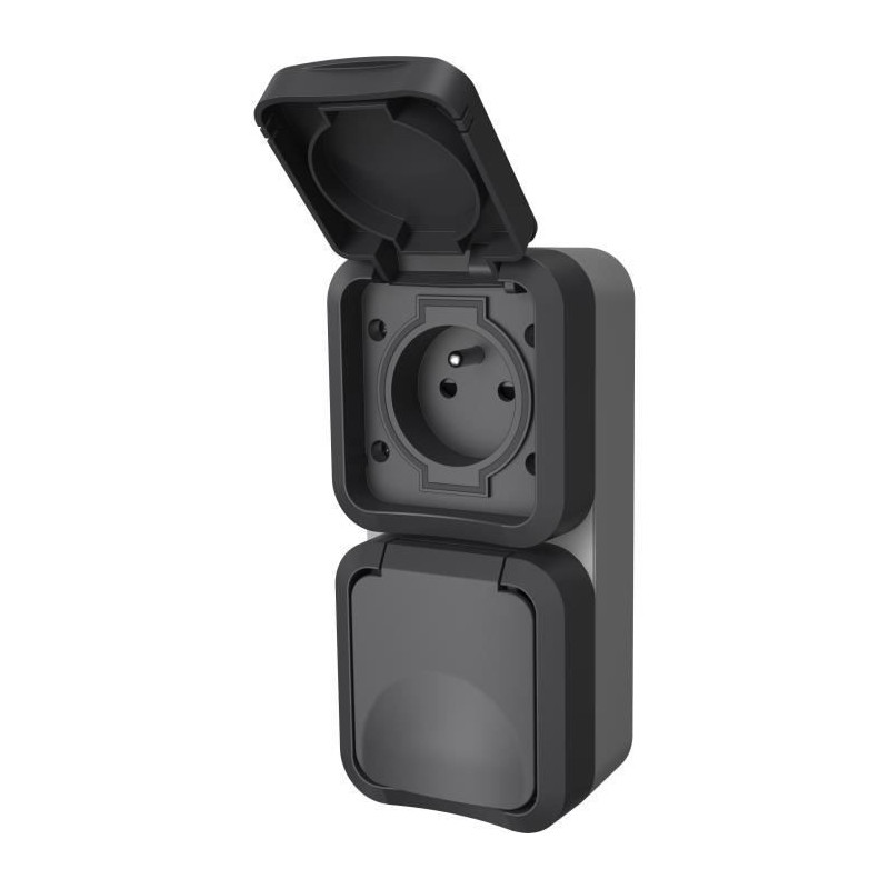 Double socket - QUARX - Aqua Pro - Outdoor, vertical, IP55, 250V, 16A