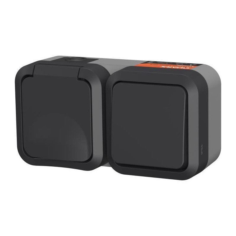 Double socket - QUARX - Aqua Pro - Outdoor, vertical, IP55, 250V, 16A