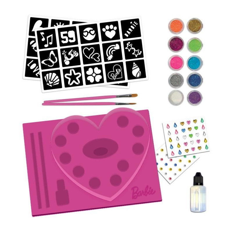Barbie Glitter Tattoo Kit - LISCIANI GIOCHI - Create colorful and spar