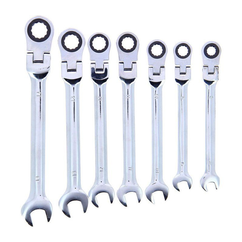 7 Ratchet combination wrenches - PRECISION STEEL