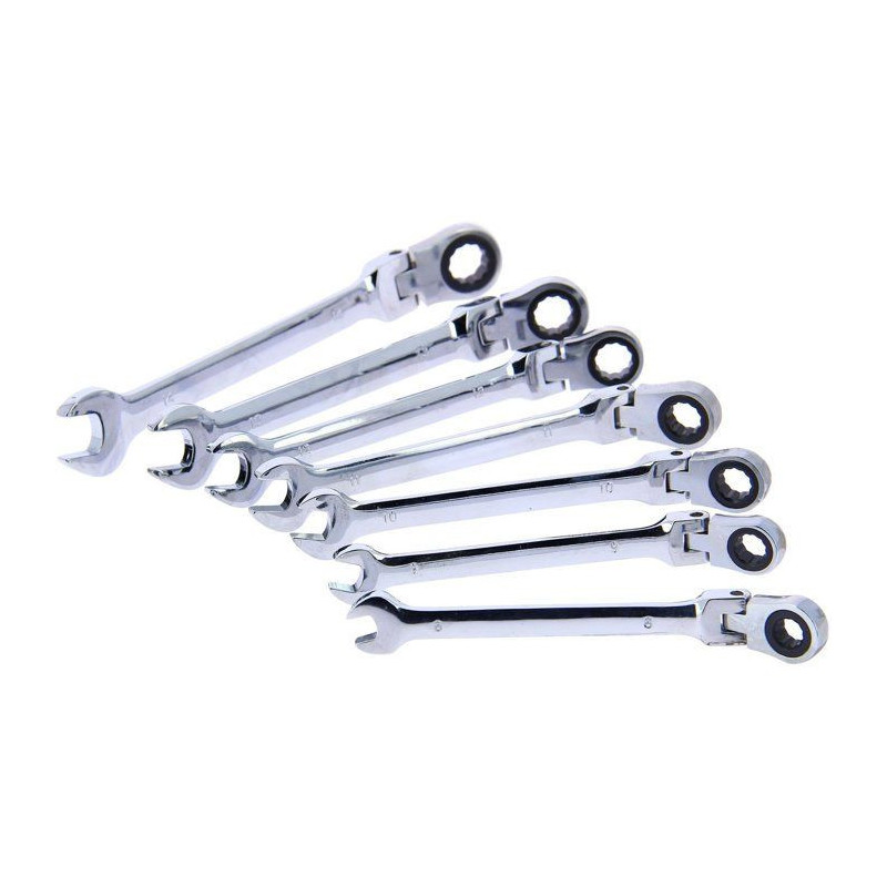 7 Ratchet combination wrenches - PRECISION STEEL