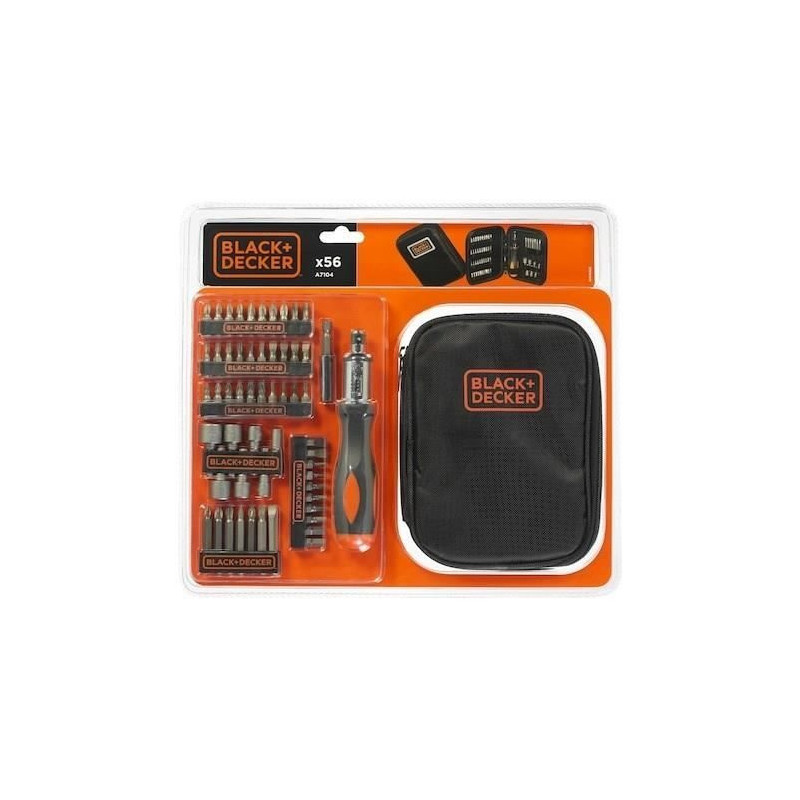 BLACK & DECKER Ratchet screwdriver set with 56 accessories