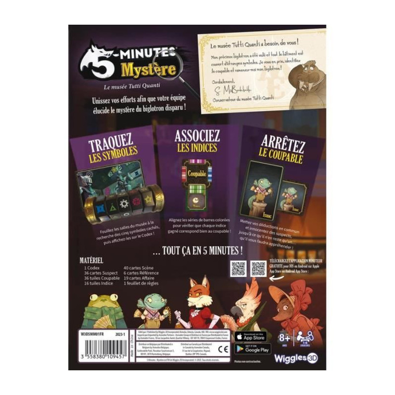 Board games - WIGGLES 3D - 5 Minutes Mystery - Card game
