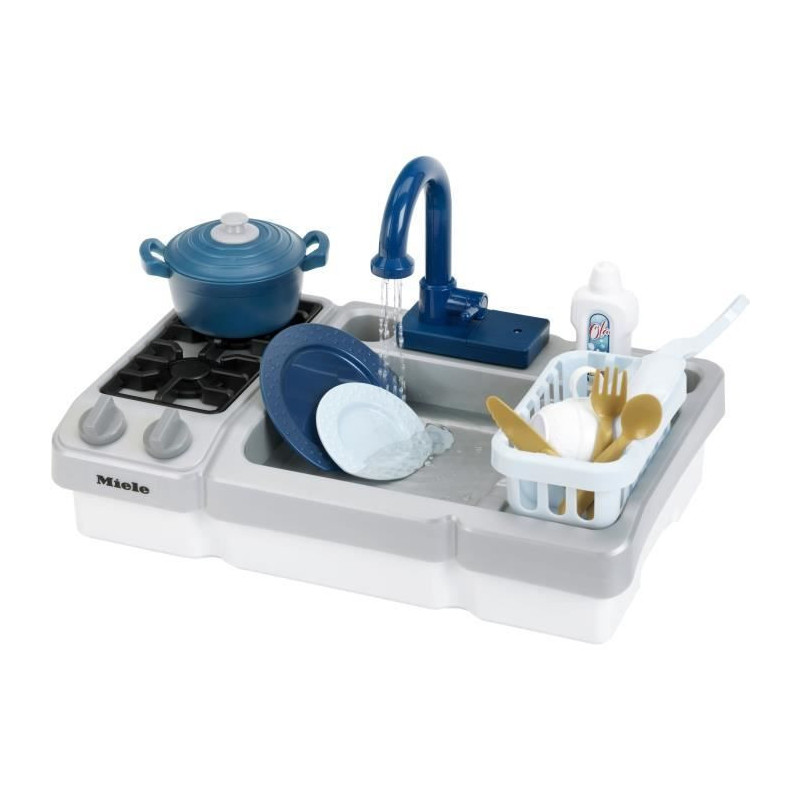 Sink Toy - KLEIN - Miele Kitchen Sink with Working Faucet and Accessor
