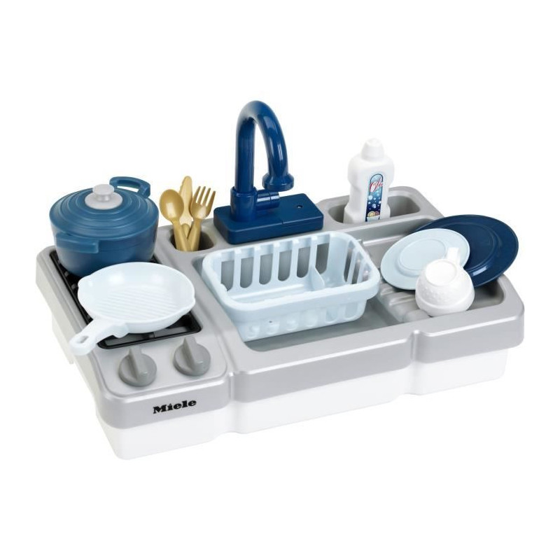 Sink Toy - KLEIN - Miele Kitchen Sink with Working Faucet and Accessor