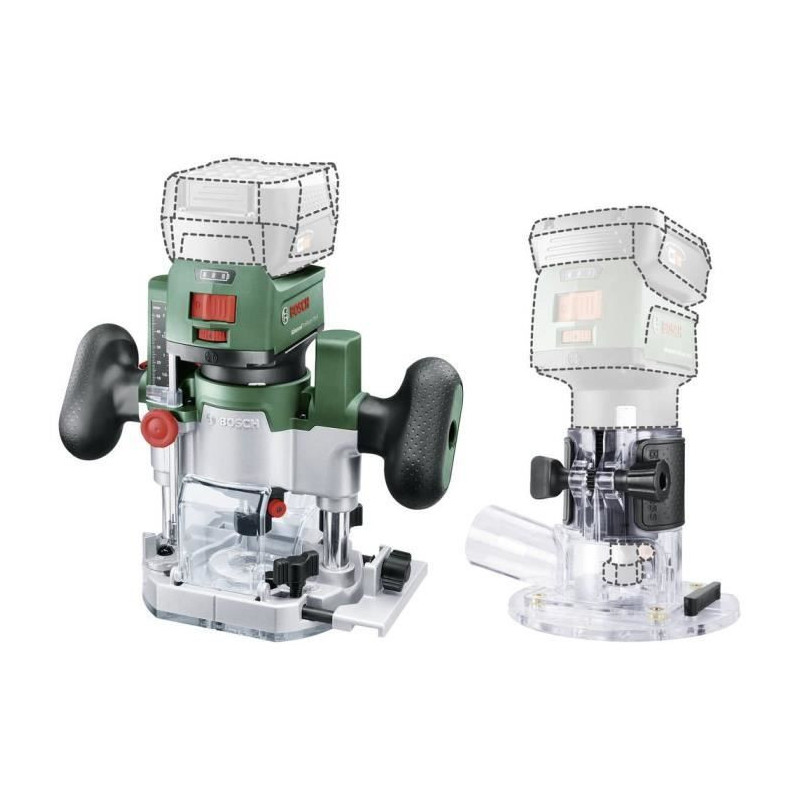 Bosch AdvancedTrimRouter 18V-8 Trimmer with Router Plunge Base, No Bat