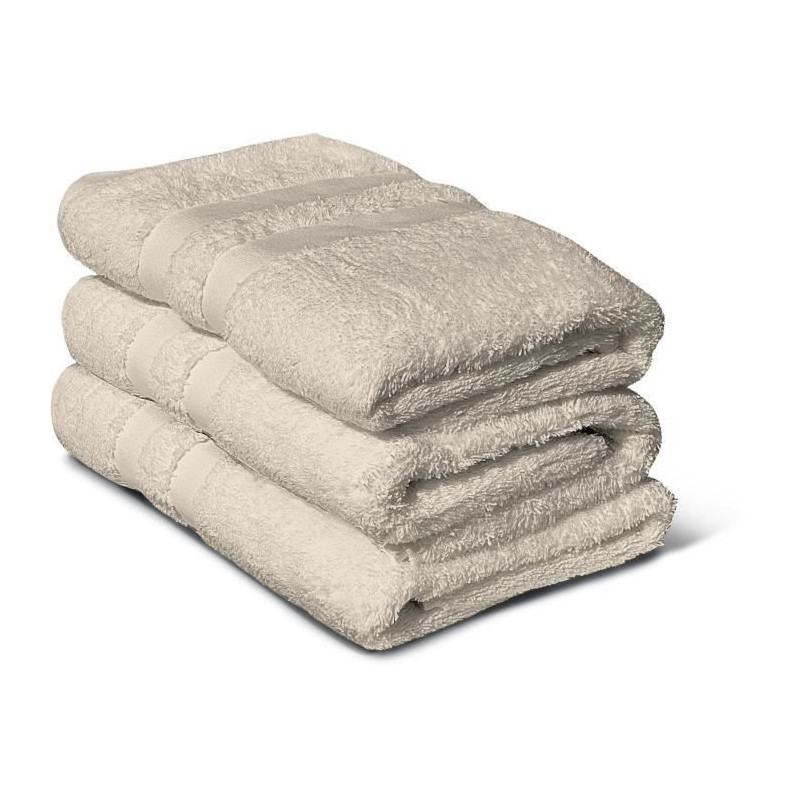Set of 3 towels - LOVELY HOME - 3 Towels 50 x 100 cm - Beige