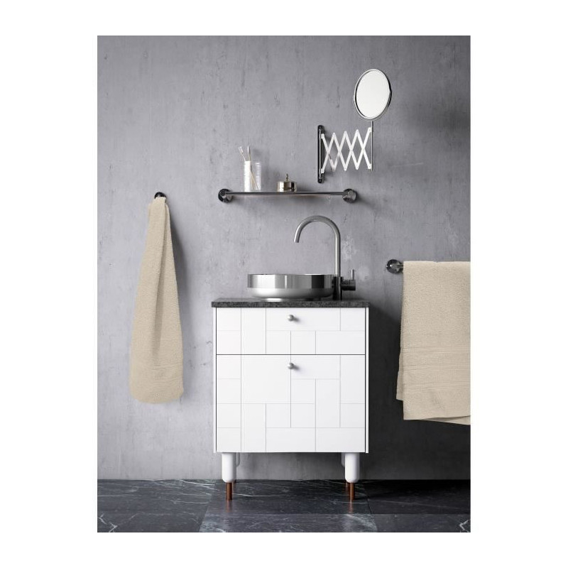 Set of 3 towels - LOVELY HOME - 3 Towels 50 x 100 cm - Beige