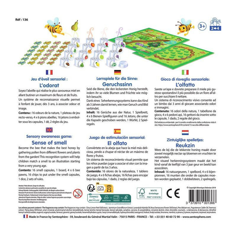 SENTOSPHERE Sensory Game The Smell - For Children