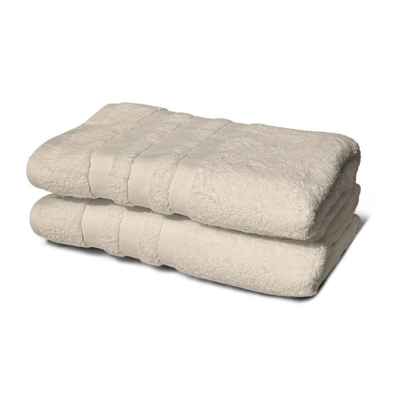 Set of 2 towels - LOVELY HOME - 2 Shower sheets 70 x 140 cm - Beige