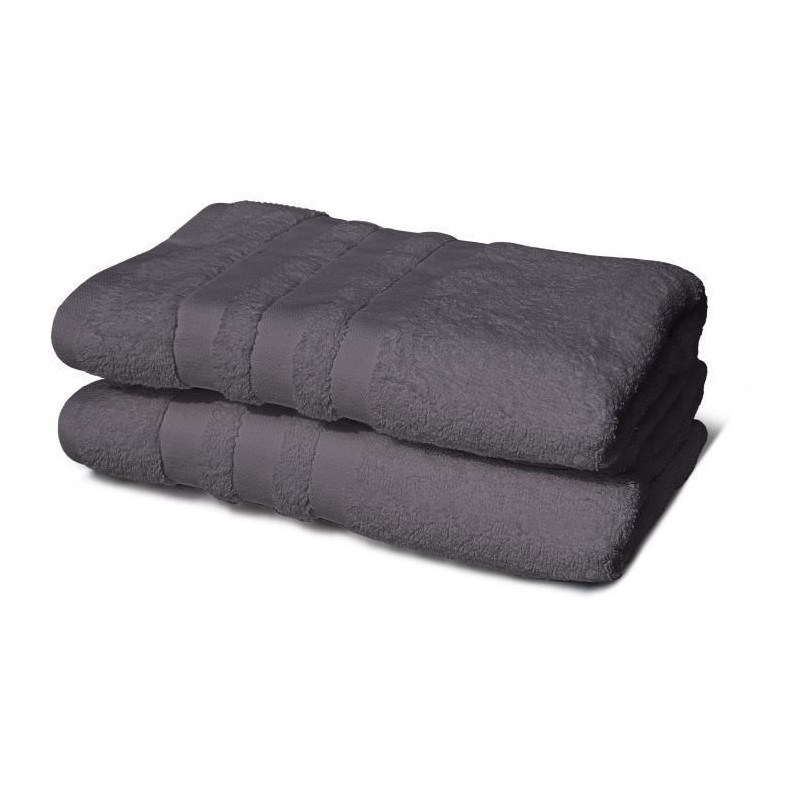 Set of 2 towels - LOVELY HOME - 2 Shower sheets 70 x 140 cm - Anthraci
