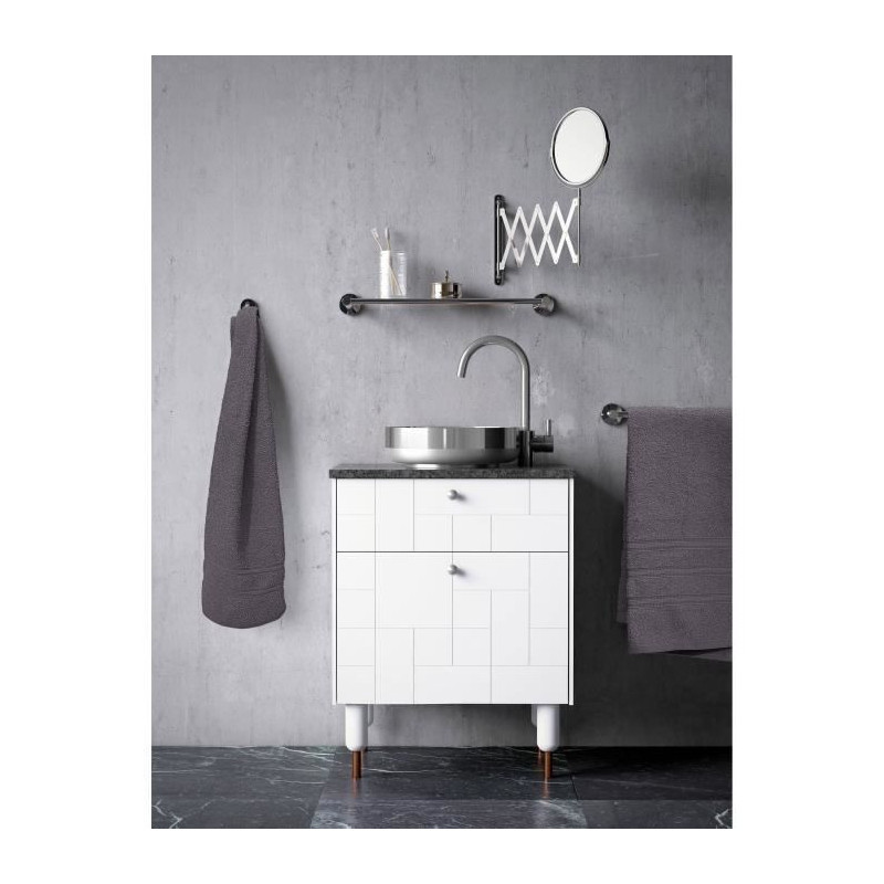 Set of 2 towels - LOVELY HOME - 2 Shower sheets 70 x 140 cm - Anthraci