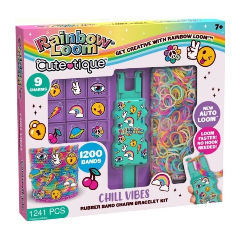 Automatic rubber band bracelet making kit - BANDAI - Rainbow Loom Cute