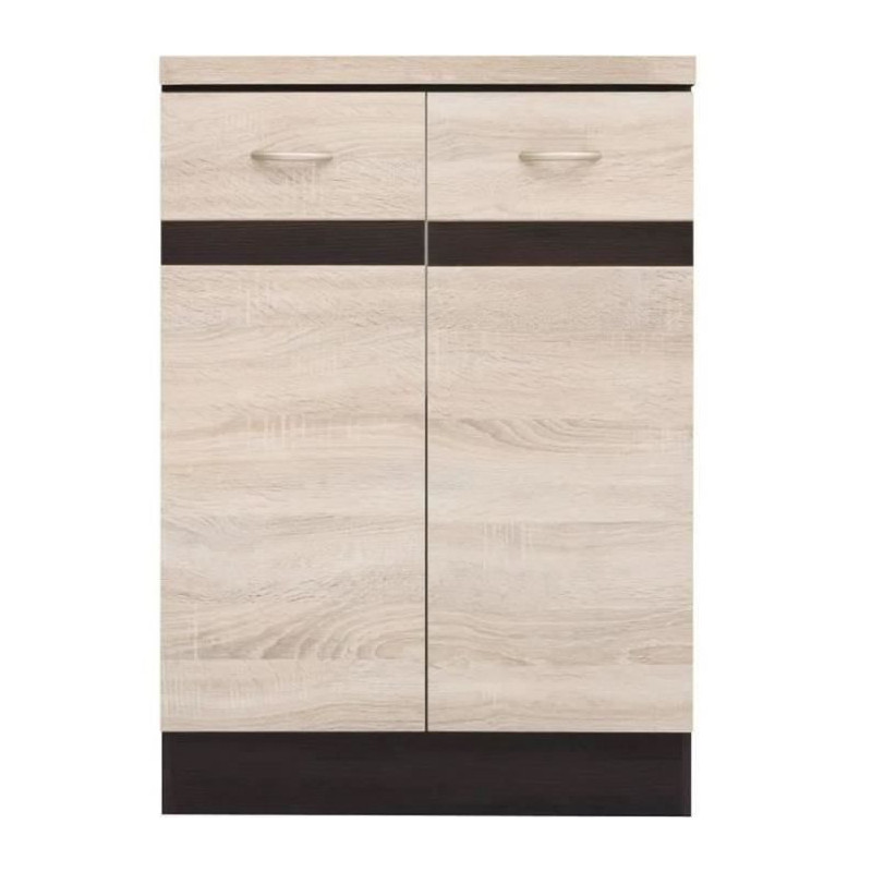 Junona Cooking Low Cabinet 60 Cm - 2 doors - Worktop - Chene Sonoma