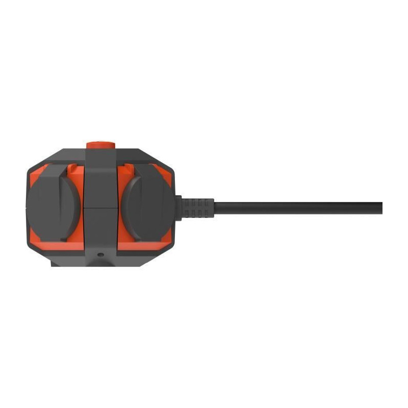 Power Globe - QUARX - IP44 - 4 sockets, switch, 3m cable