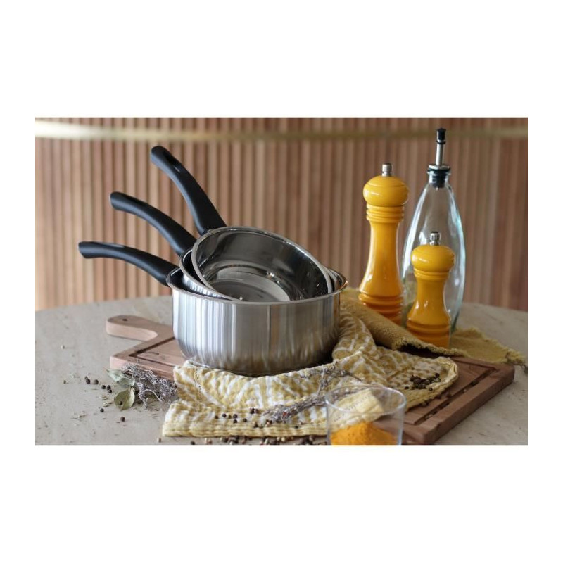 Casserole - MENASTYL - 6020240 - Stainless steel - 14 cm - Suitable fo
