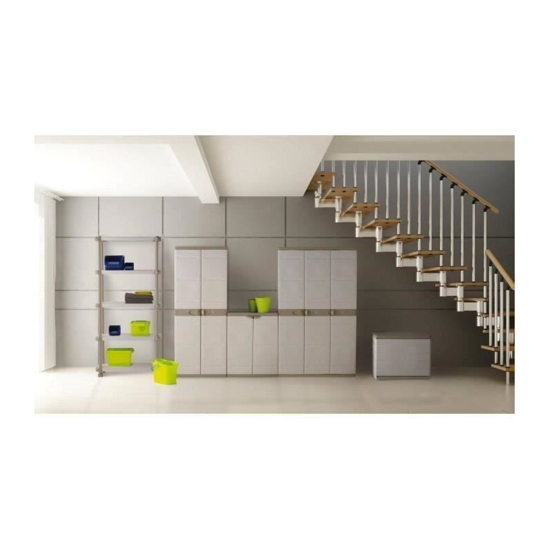 PLASTIKEN Lockable chest with wheels - 190 L - Functional and aestheti