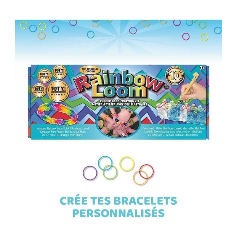 Rainbow Loom Original - Bandai - Loom with 600 elastics - CD00001