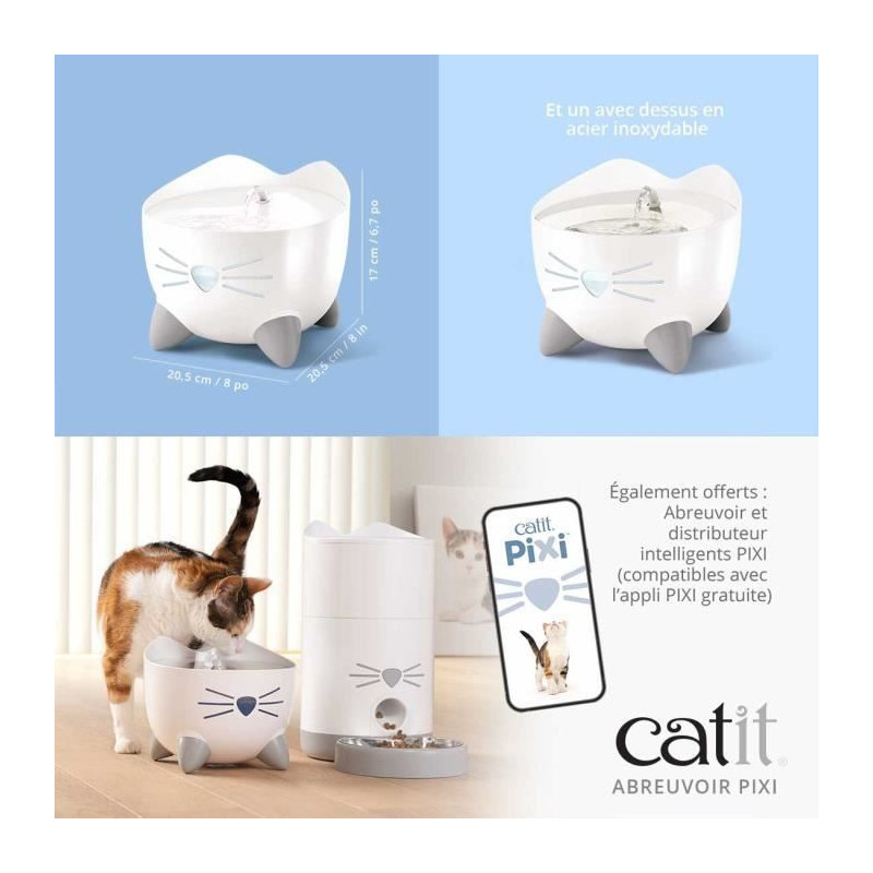 CAT IT Automatic Cat Water Fountain - 2.5 L - White