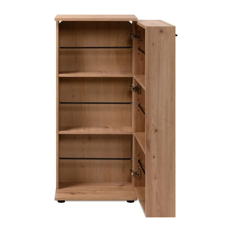 Satos shoe cabinet - Artisan oak - 100 x 110 x 34 cm - Capacity 12 pai