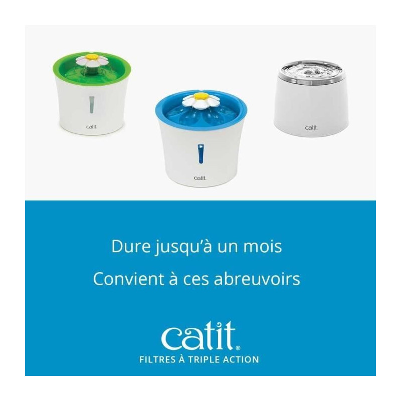 Filter - Catit - Triple Action - Pack of 12 - Clean water - Prevention