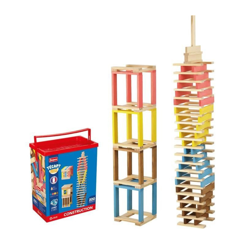 Técap Multicolor - Balancing and construction game - JEUJURA - 200 pi