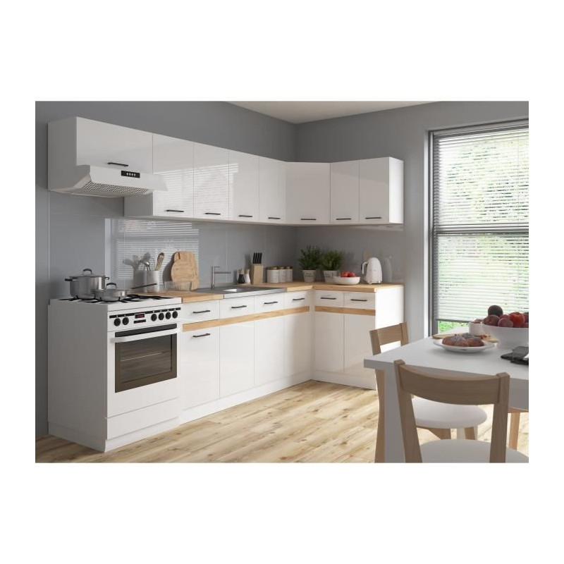 Junona High furniture 40 cm - 1 door - shiny white