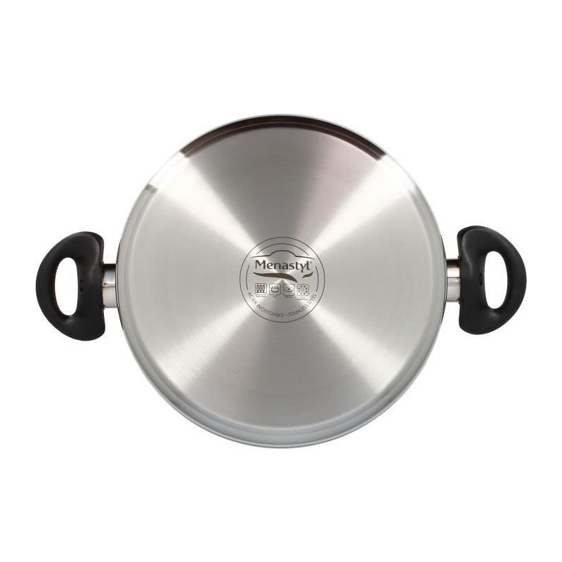 Dutch oven - MENASTYL - 6020256 - Stainless steel - 24 cm - Suitable f