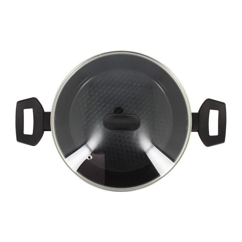 Dutch oven - MENASTYL - 6020647 - Forged aluminum - 24 cm - Black - Su