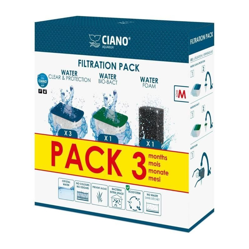 CIANO pack 3 months filtration cartridges size M