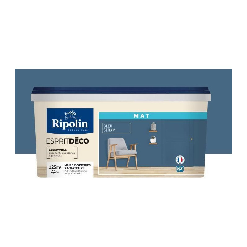 Ripolin matte seram blue interior wall color paint 2.5L