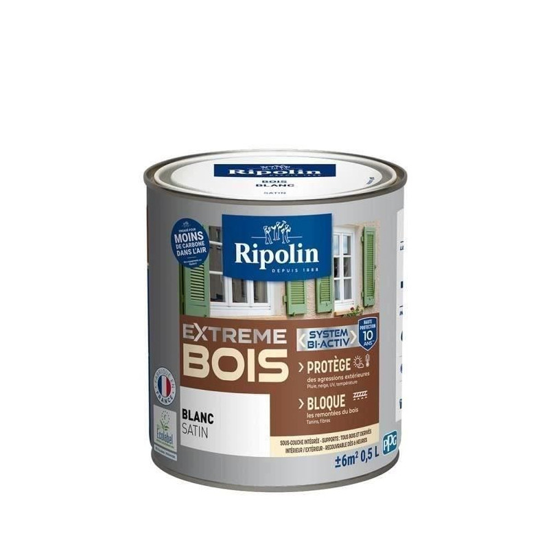 RIPOLIN Satin Wood Paint High Protection 10 years which Protects and M