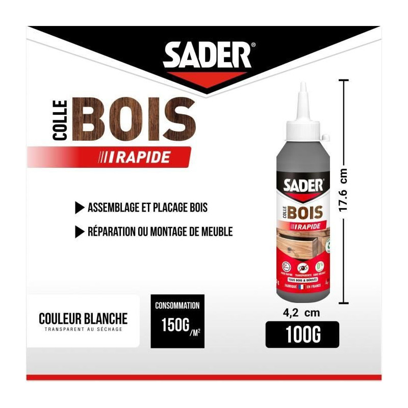 SADER Glue Wood Quick Shot - Bottle 250g