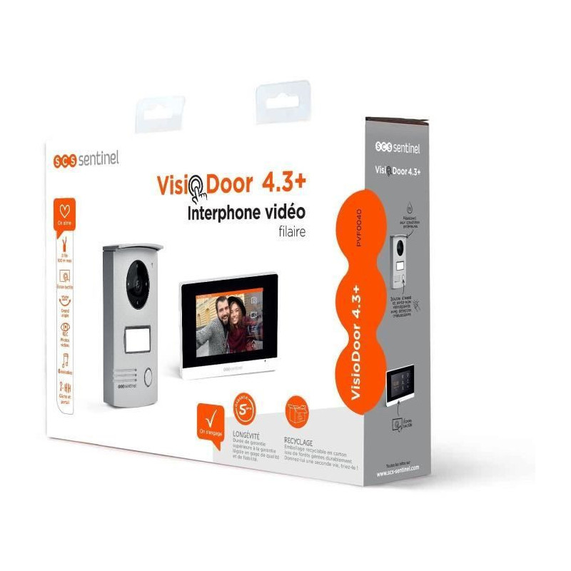 SCS Sentinel - Visiodoor 4.3+ - Wired video intercom with extra flat t