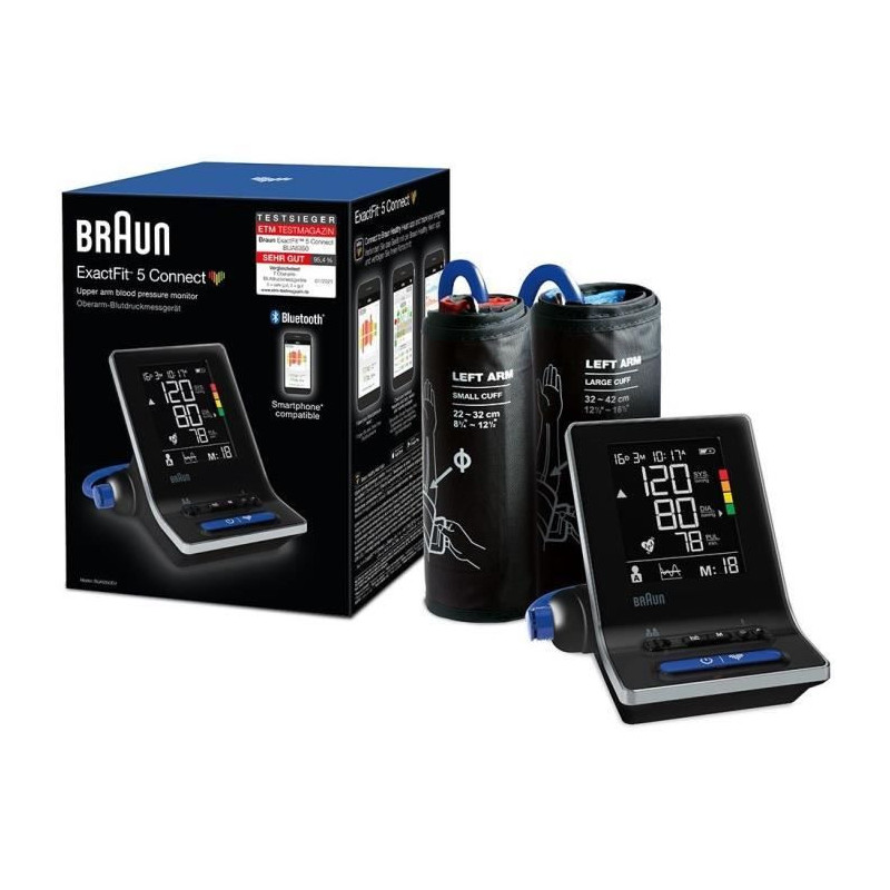 Braun Blood Pressure Monitor ExactFit™ 5 Connect Smart Blood Pressur