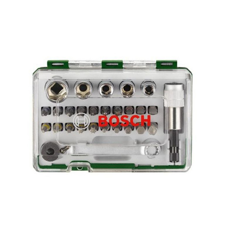 Bosch mixed Vitting set - 27 pieces kit, assortment of screwing tips w