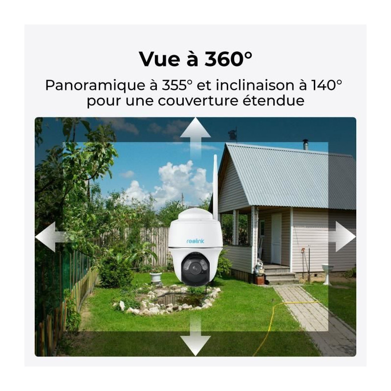 Outdoor camera - REOLINK - B430 - Solar panel - White