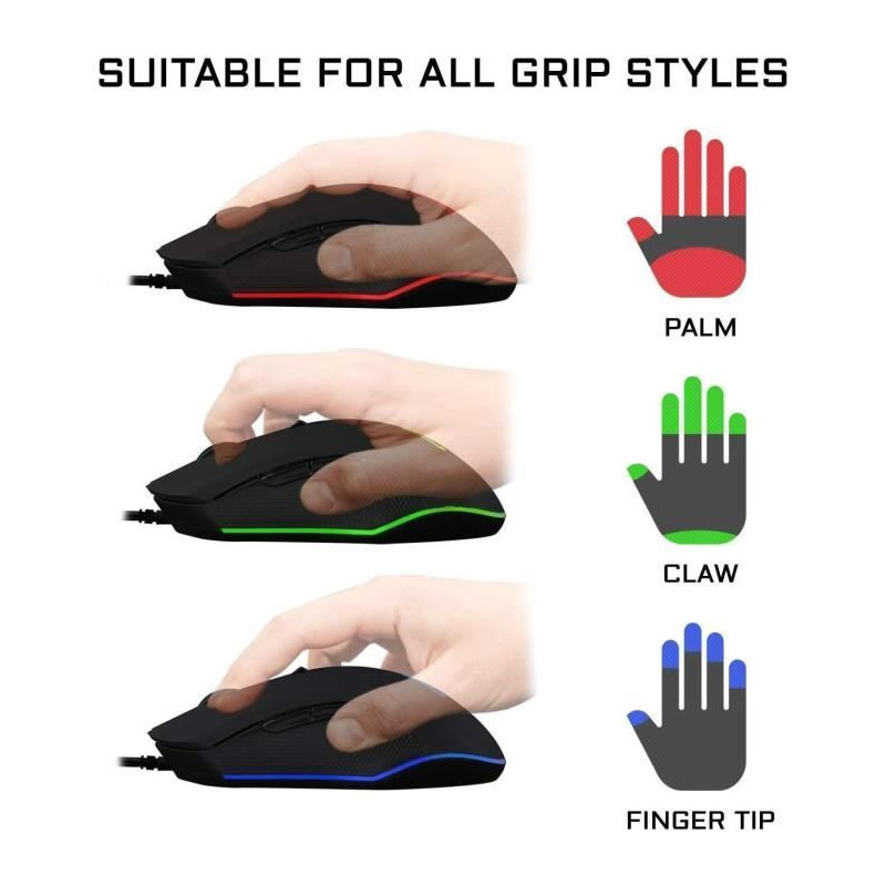THE G-LAB KULT HELIUM Mouse 2400 DPI - Backlit