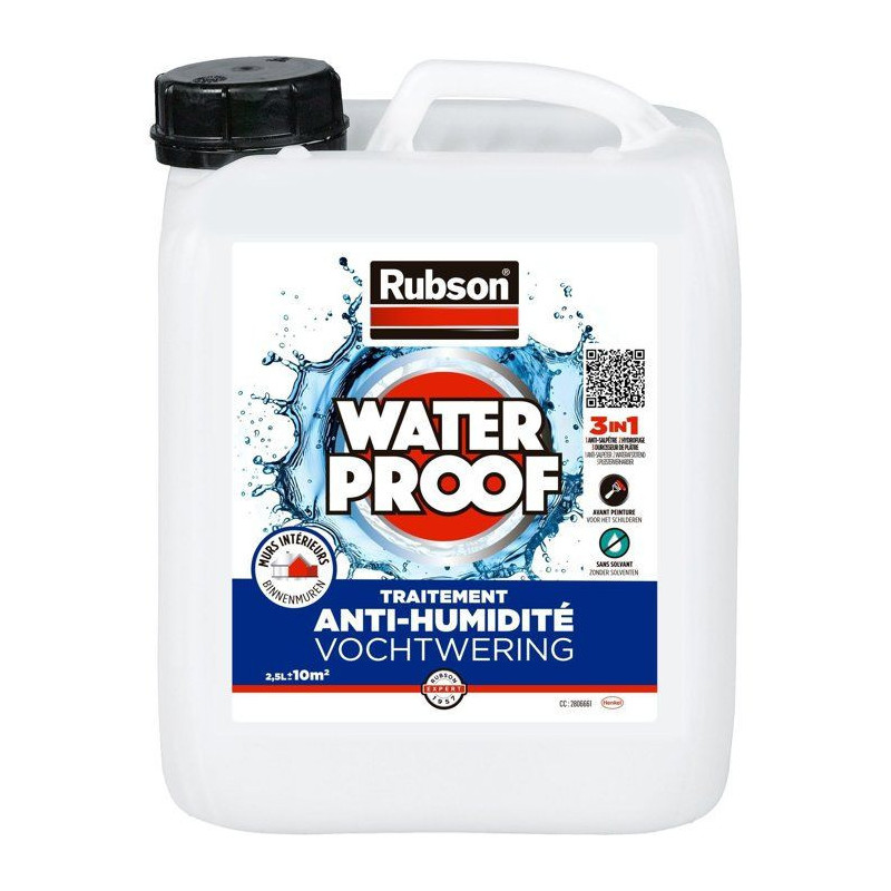 RUBSON Waterproofing treatment walls Wet interior colorless 2.5 L